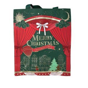 Bath & Body Works Holiday Merry Christmas Red Green Tote